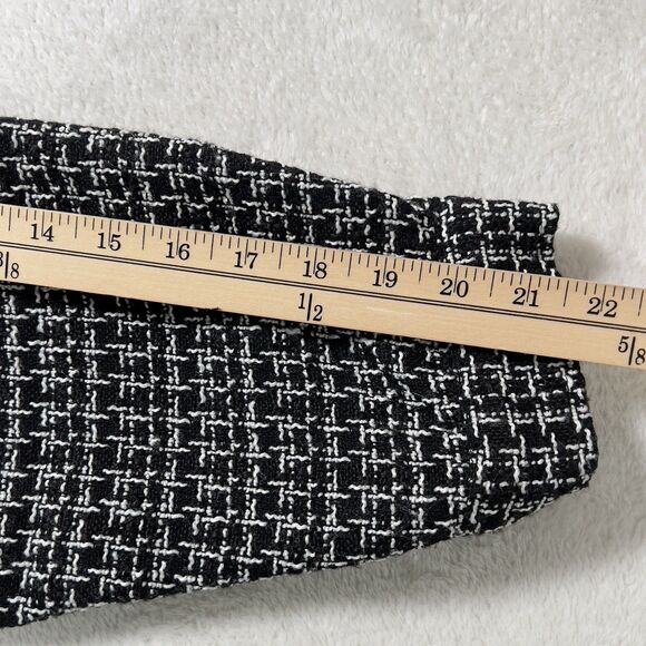 Stoosh Tweed Snap Front Jacket Womens Sz L Black White Check Plaid - Picture 10 of 10
